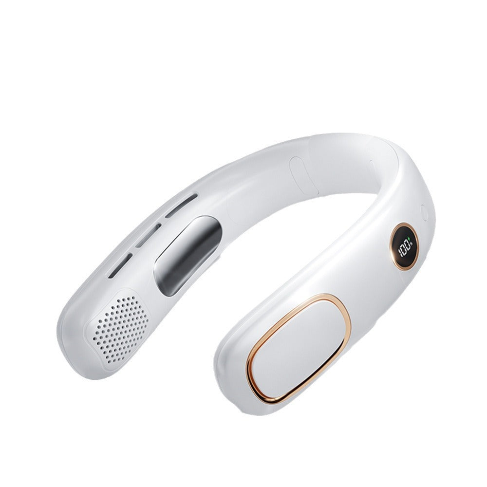 USB Rechargeable Bladeless Neck Fan with Semiconductor Cooling