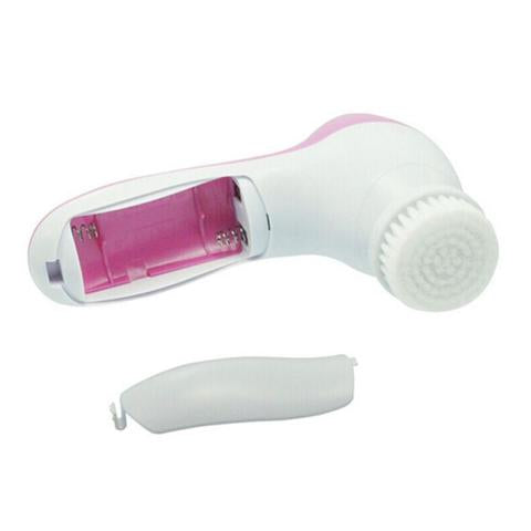 Electric pore cleanser brush in use