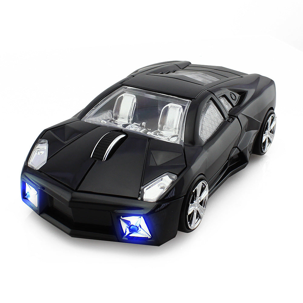 Supercar wireless mouse - side profile showing scroll wheel