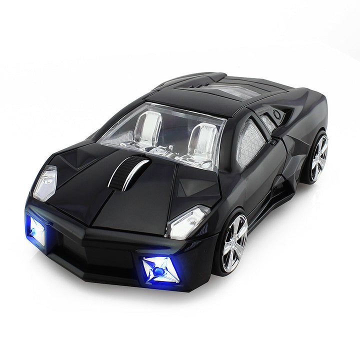 Supercar wireless mouse - side profile showing scroll wheel