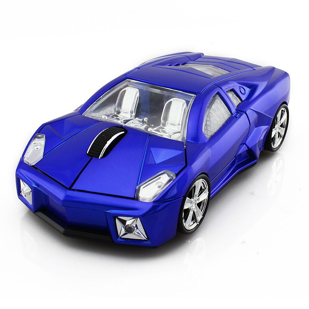 Wireless car mouse for desk setup - Lamborghini style black variant