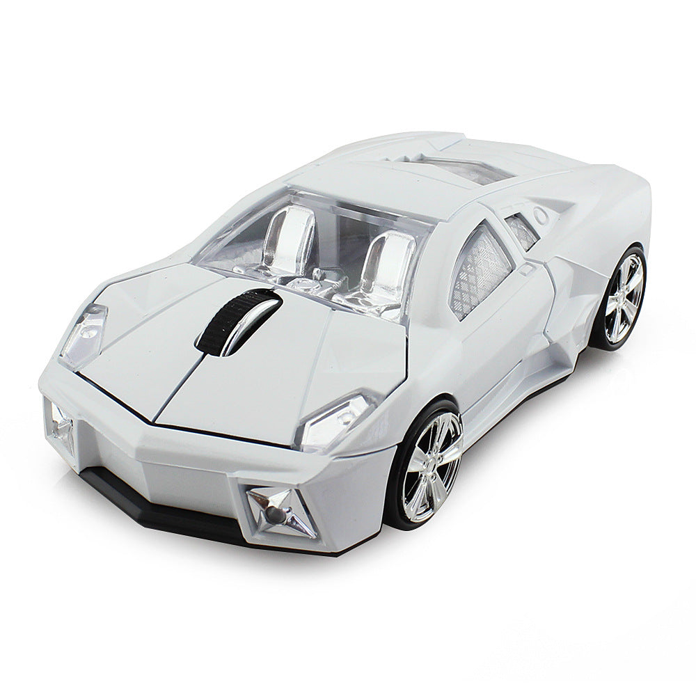 Lamborghini wireless car mouse - blue supercar design front view