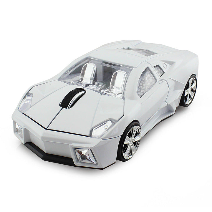 Lamborghini wireless car mouse - blue supercar design front view
