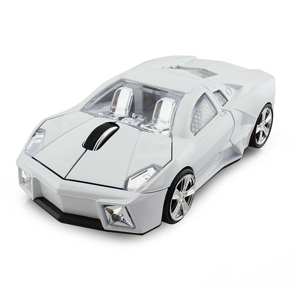 Lamborghini wireless car mouse - blue supercar design front view