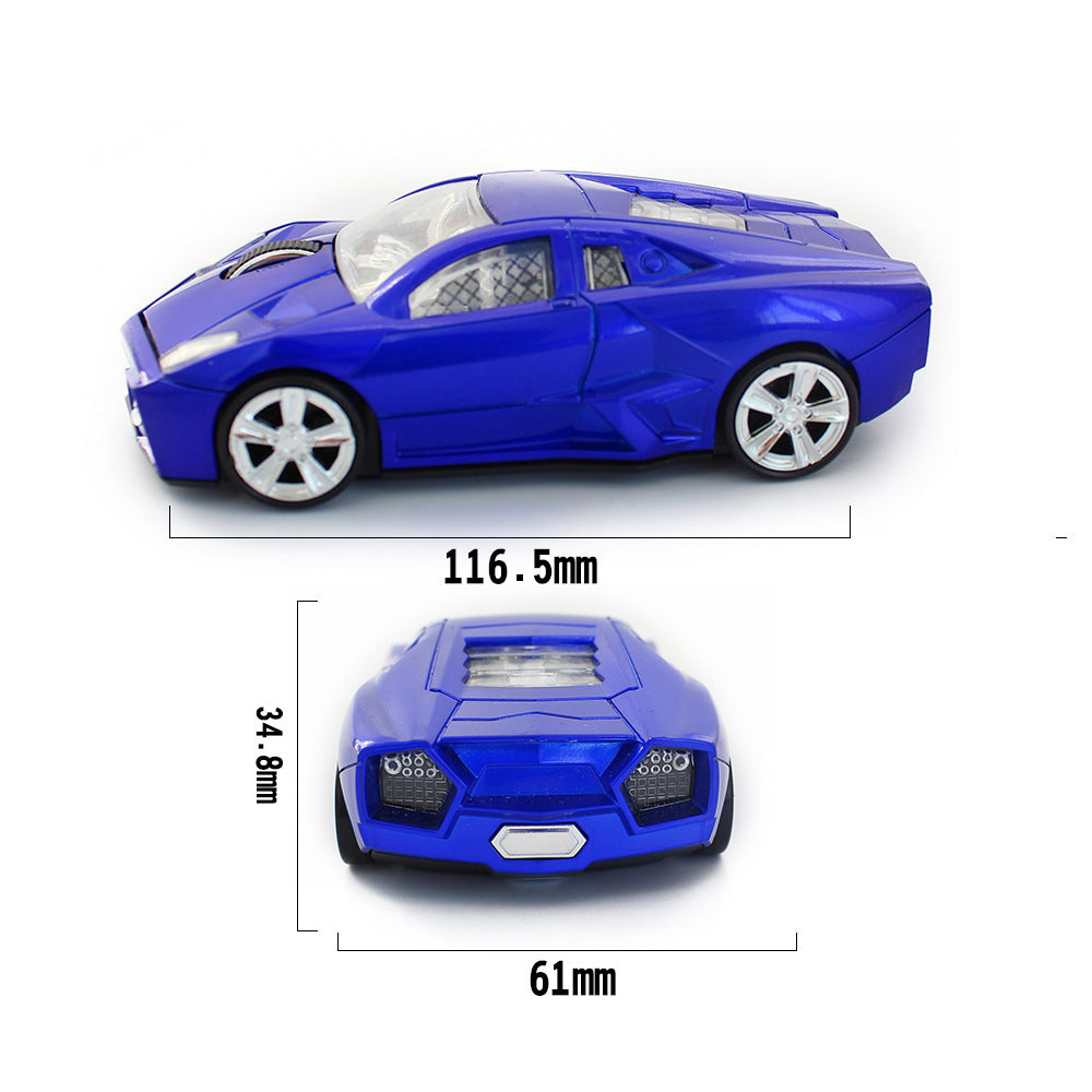 Lamborghini mouse color options - black, blue, red, white, yellow