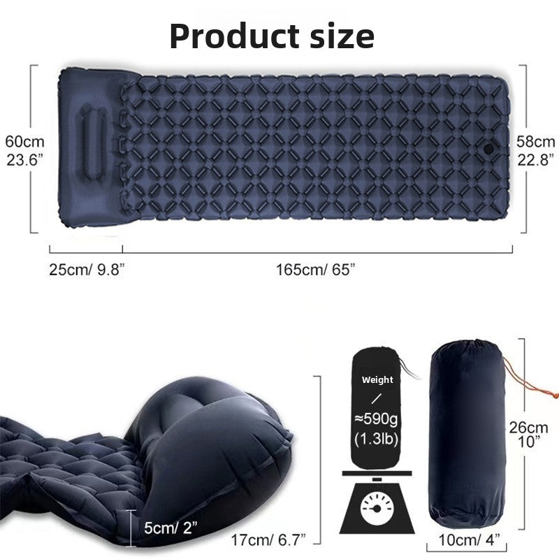 Inflatable camping mattress portable sleeping pad
