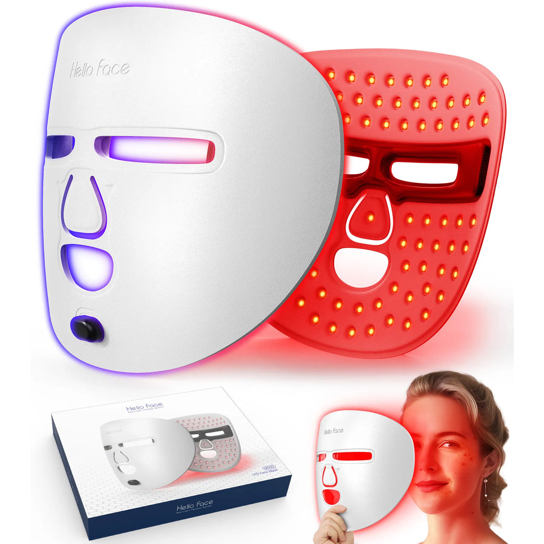 LED red light therapy face mask front view