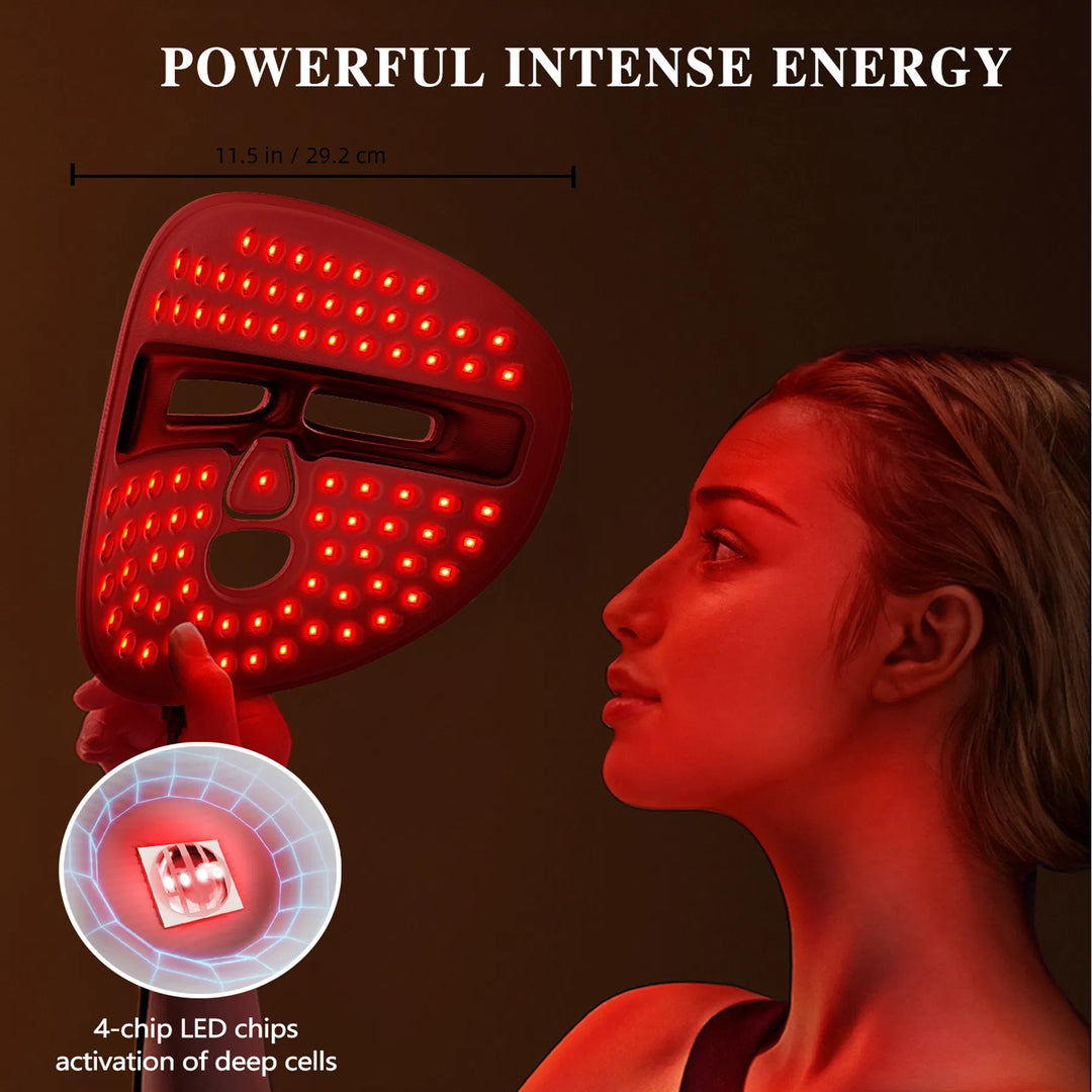 LED face mask hands-free wearable