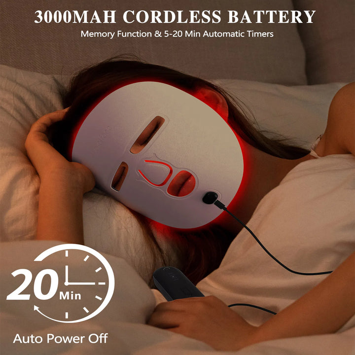 Red light therapy mask anti-aging skincare