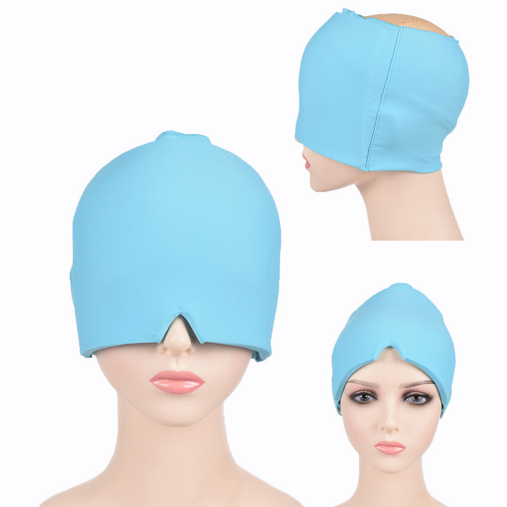 Cooling eye mask worn for relief