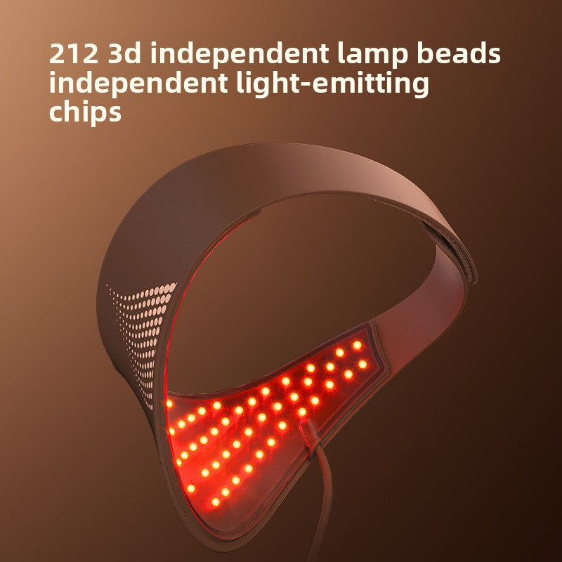 LED light therapy mask neck attachment detail