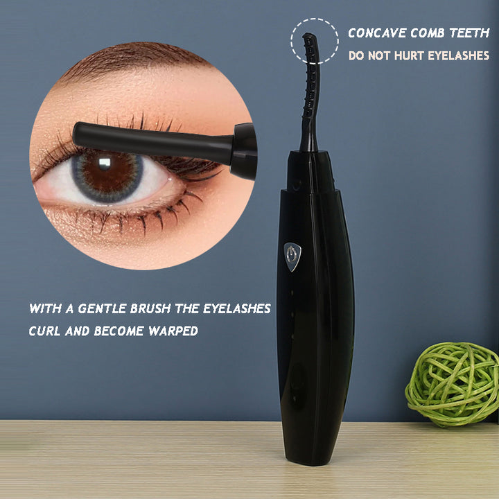 Heated eyelash curler USB charging port