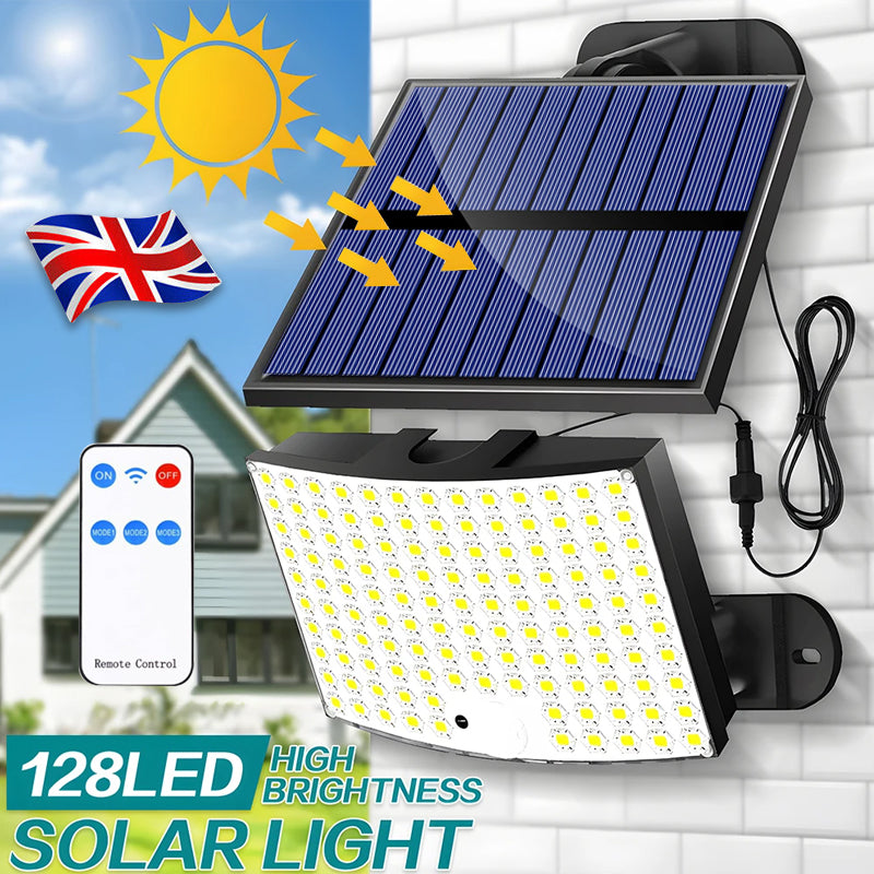 Solar PIR motion sensor wall light