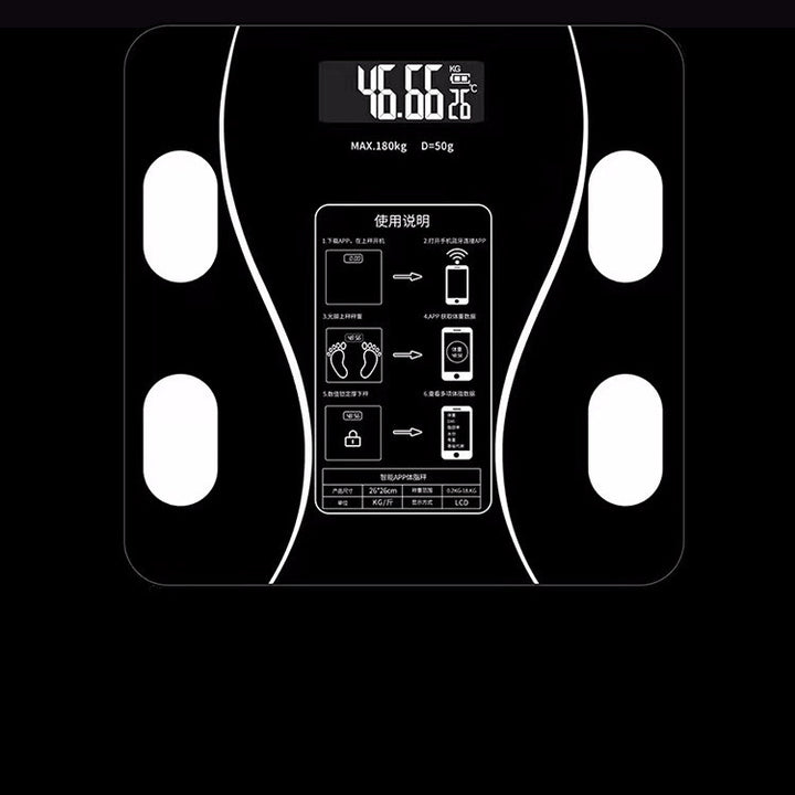Smart scale in bathroom lifestyle shot