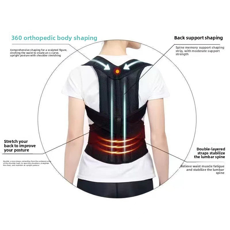 Posture corrector belt worn on back
