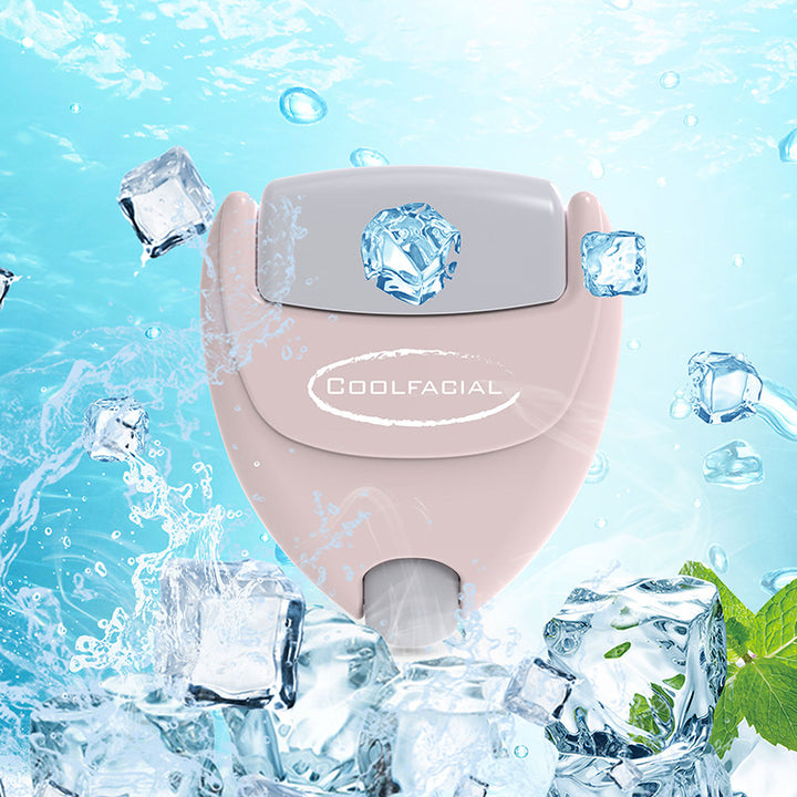 Heart-shaped facial ice roller handle grip