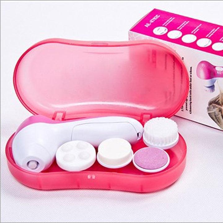 Electric facial brush massage roller head