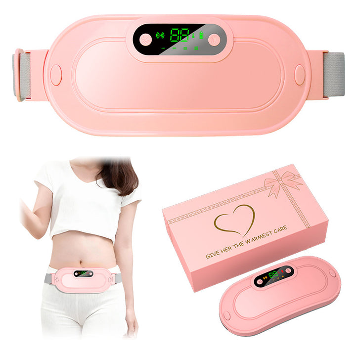 Rechargeable Menstrual Heating Pad - Cramp Relief Belt with Vibration