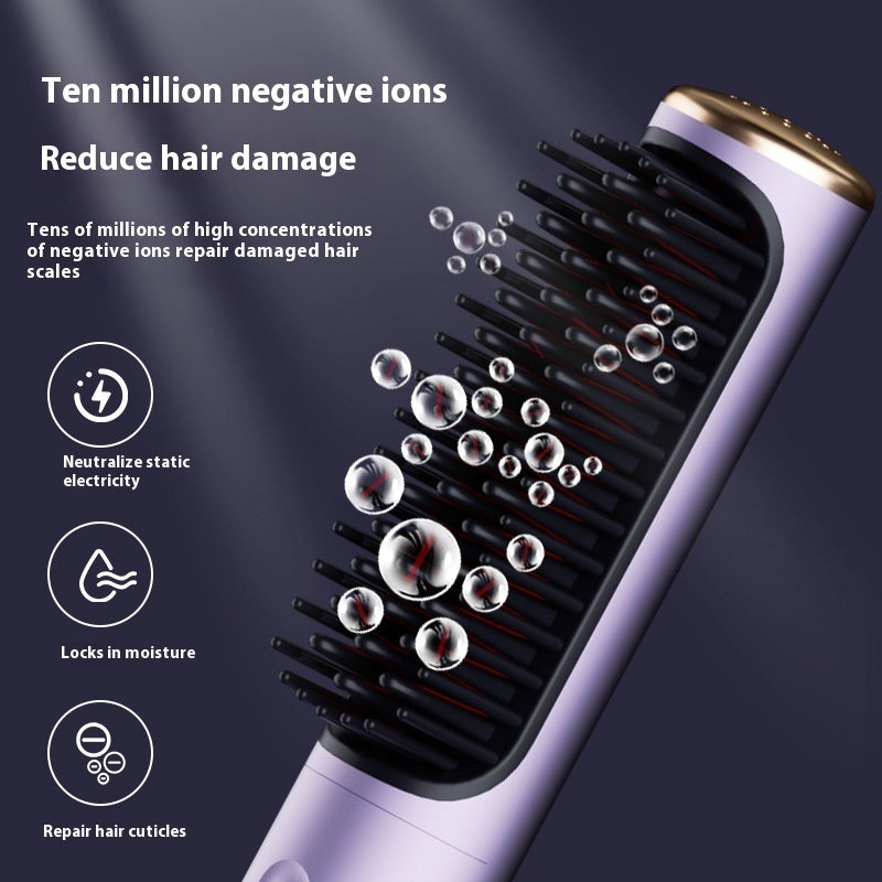 Hair straightening comb negative ion technology
