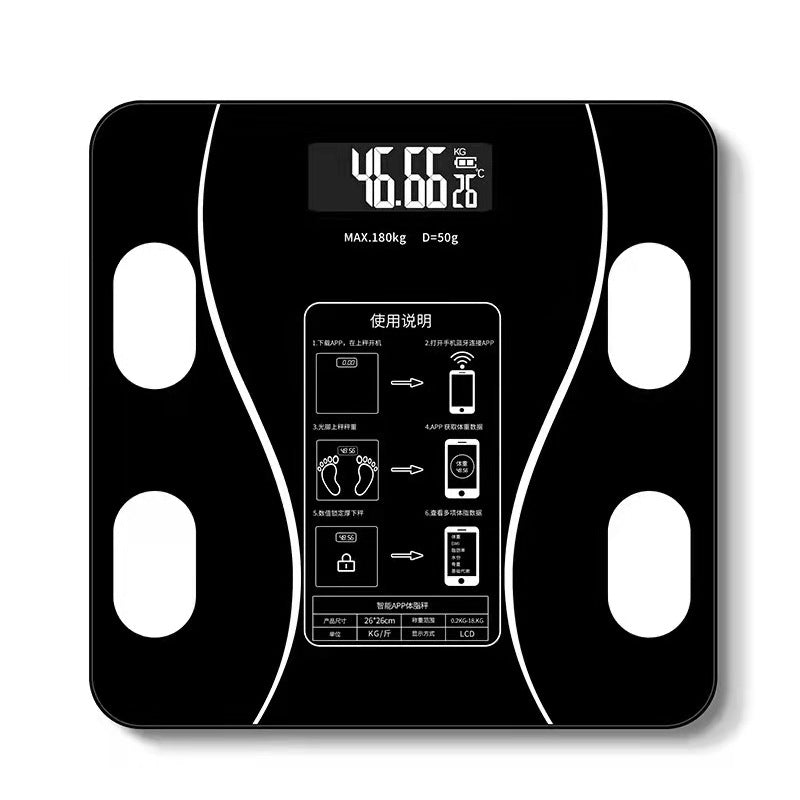 Bluetooth body scale LCD display reading