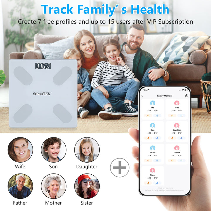 Smart digital BMI scale tempered glass platform