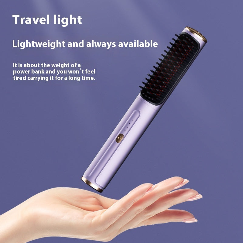 Anion hair comb straightening demonstration