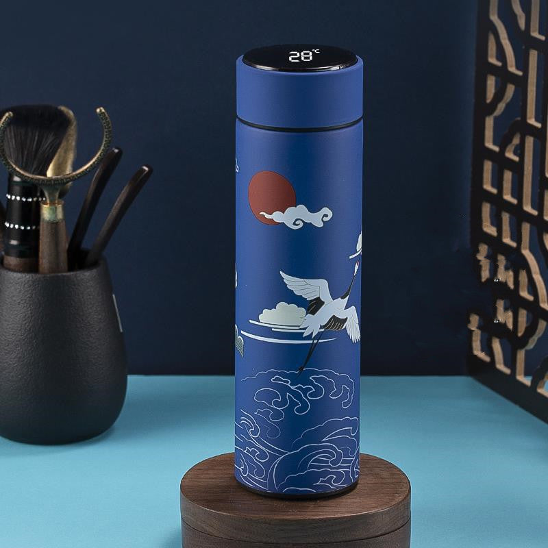 LED temperature display cup on desk lifestyle