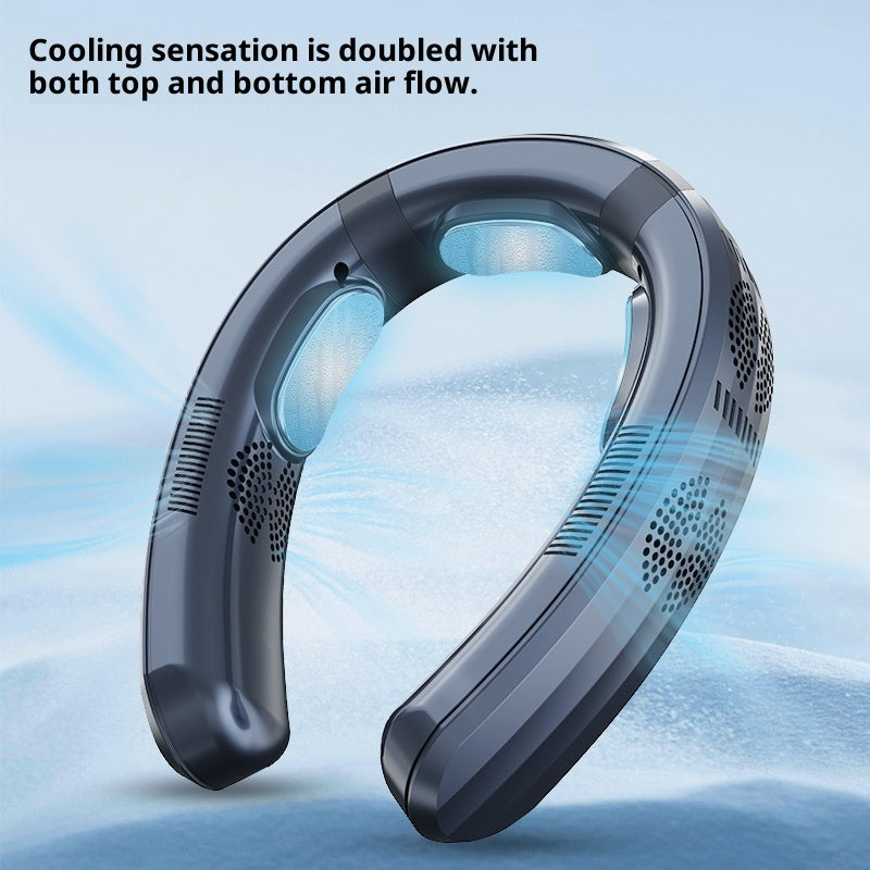 Portable neck fan USB rechargeable design