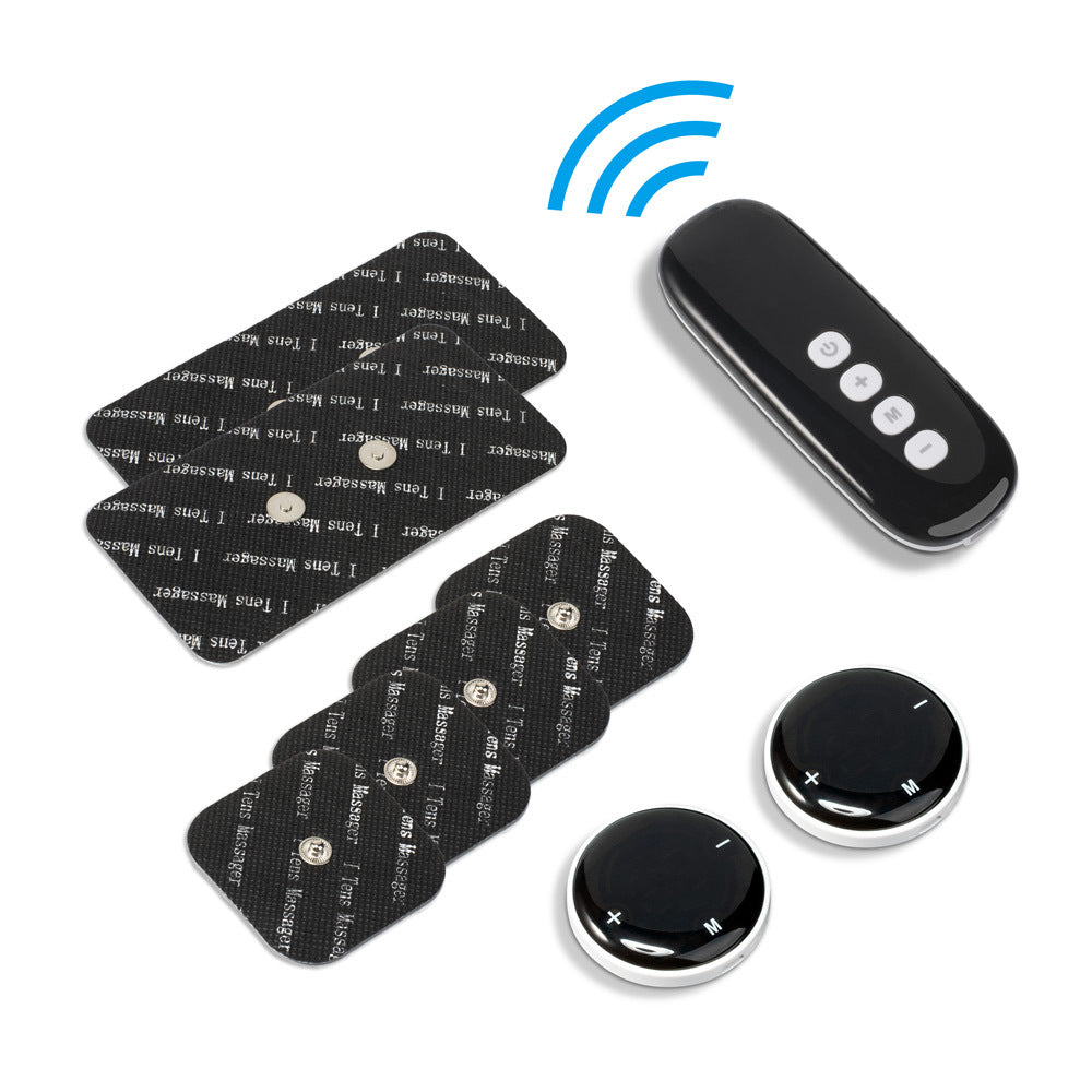 Wireless pain relief massager pad placement guide