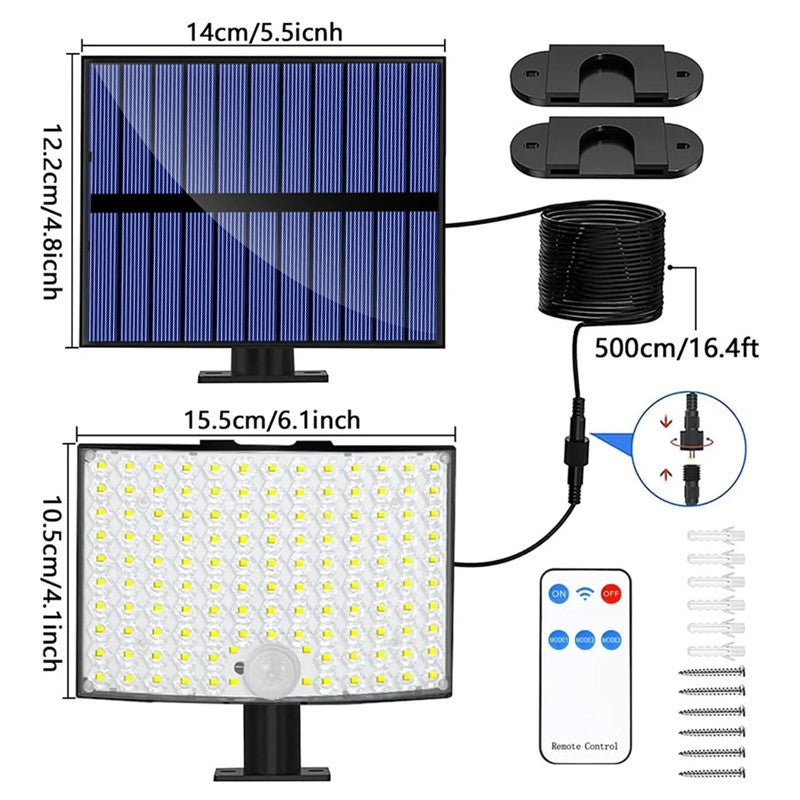 Outdoor security flood lamp solar powered