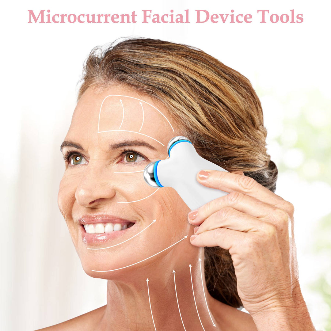 Microcurrent wand boosting serum absorption