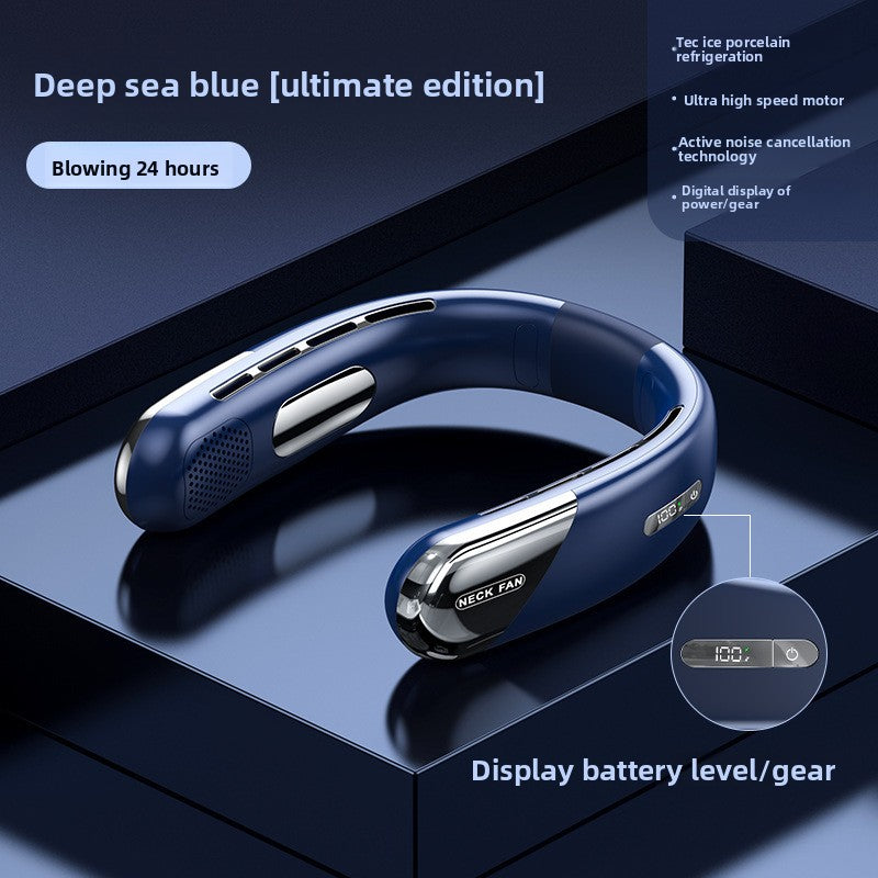 USB Rechargeable Bladeless Neck Fan with Semiconductor Cooling