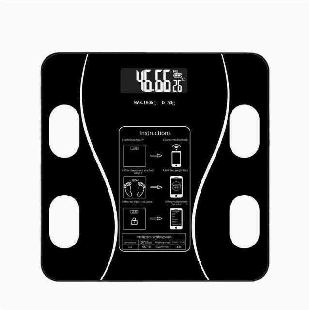Bluetooth scale 13 metrics display on app