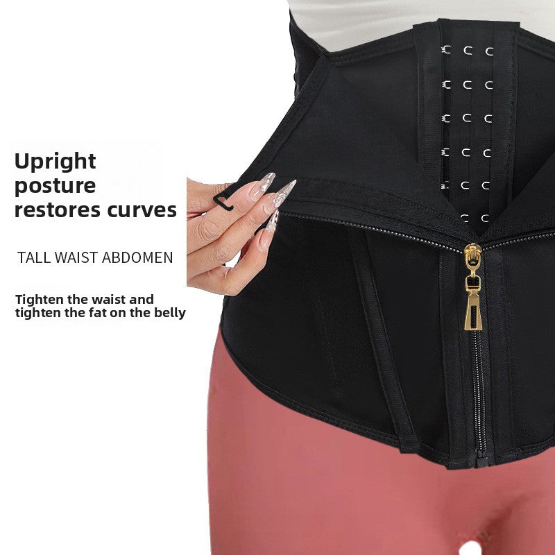 Adjustable waist trainer body shaper