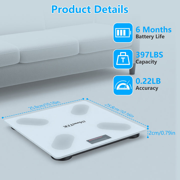 Smart scale full body composition analysis app