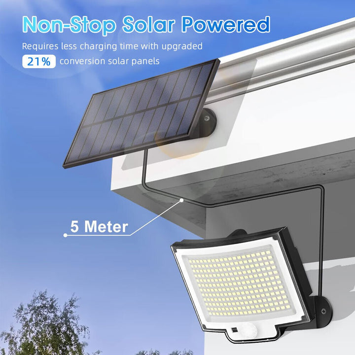 222 LED solar flood light security lamp