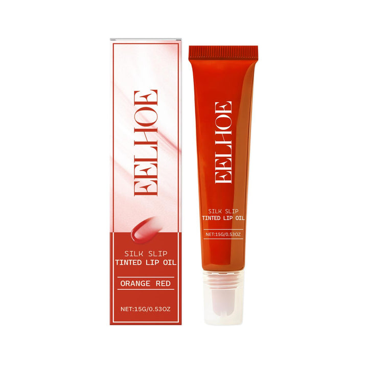 Non-sticky lip gloss before after