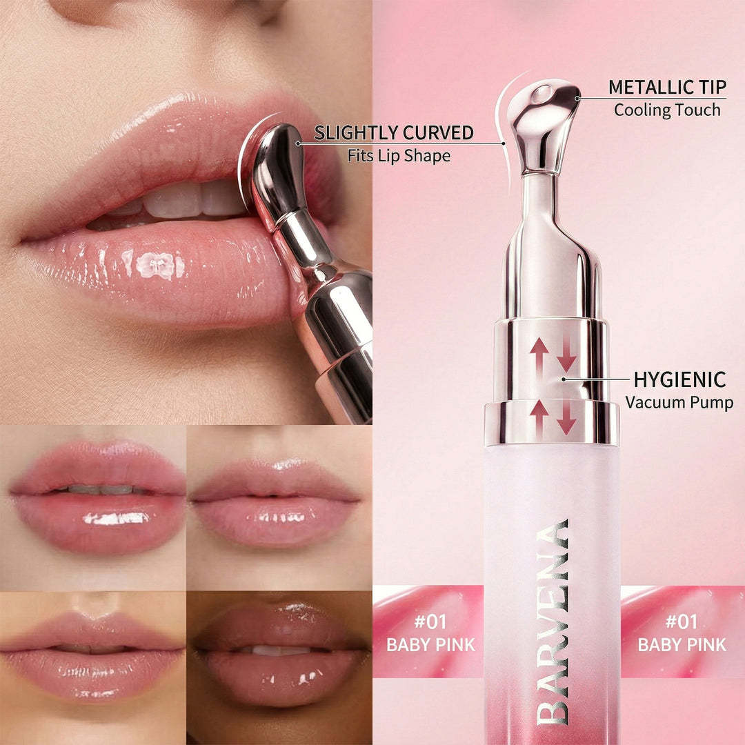 Lip essence oil applied on lips