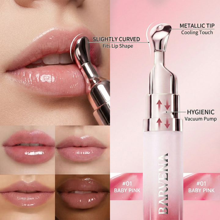 Lip essence oil applied on lips