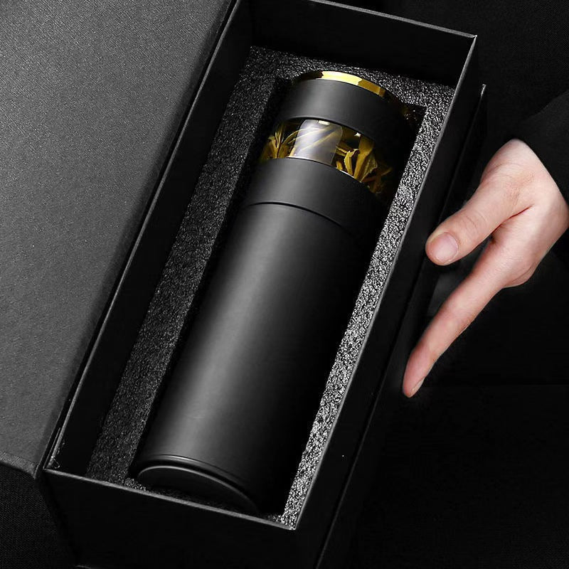 Tea water separation insulated mug color options