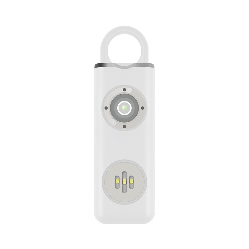 Personal security keychain alarm with cable