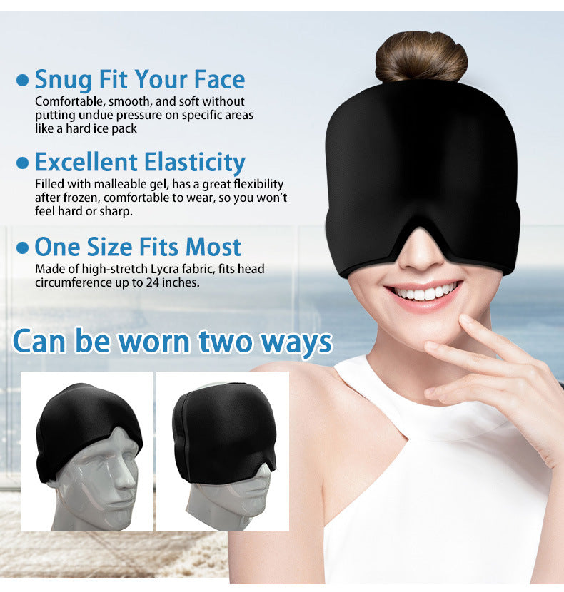 Cooling gel eye mask headache relief