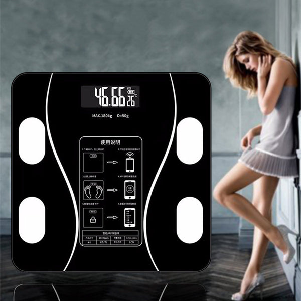 Smart Bluetooth body fat scale front view