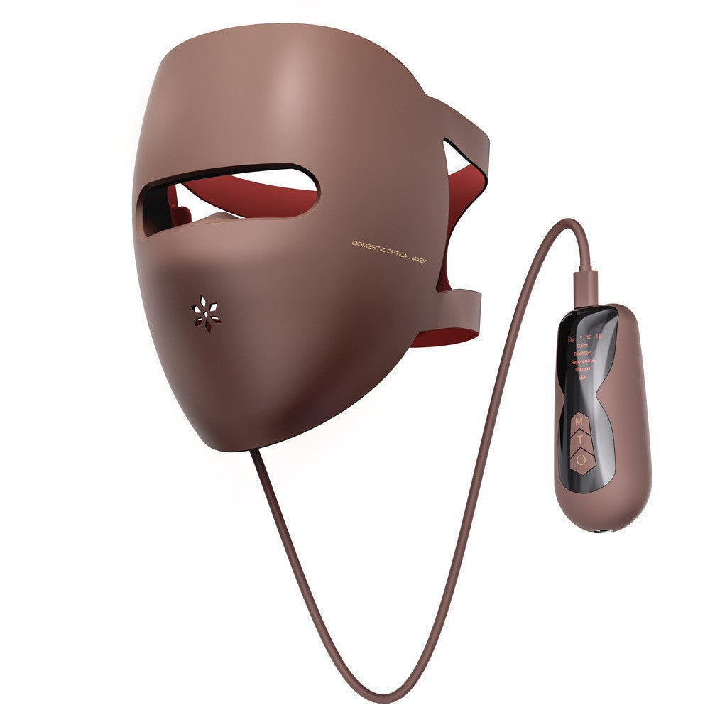 LED face mask with neck attachment packaging